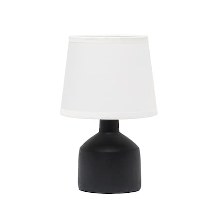 Simple Designs Mini Bocksbeutal Ceramic Table Lamp, Black LT2080-BLK
